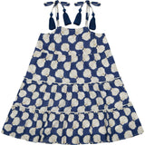 Bella Girl's Sundress Shell Beach Navy, Blue