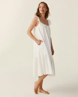 Women's Swiss Dots Celeste Nightgown in White
