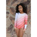 Pink Beach Rainbow One Piece Long Sleeve