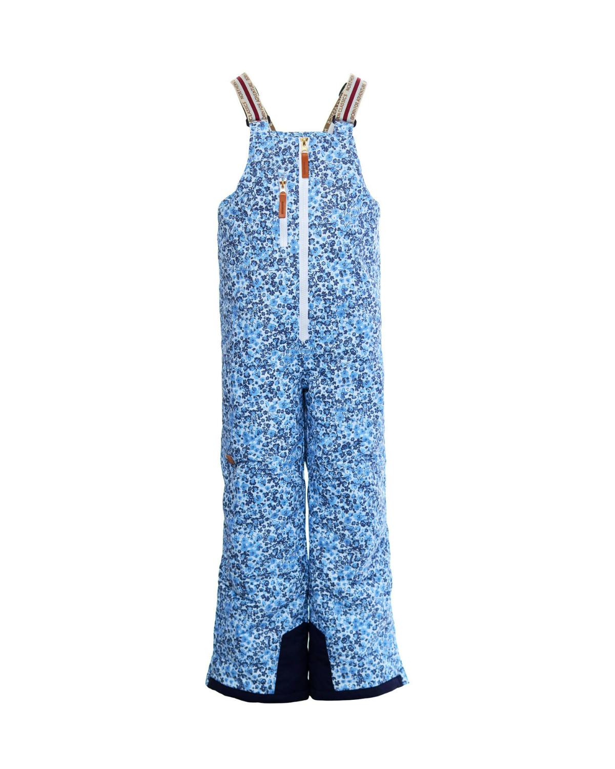 Kids Snow Pant in Blue Ditsy Floral