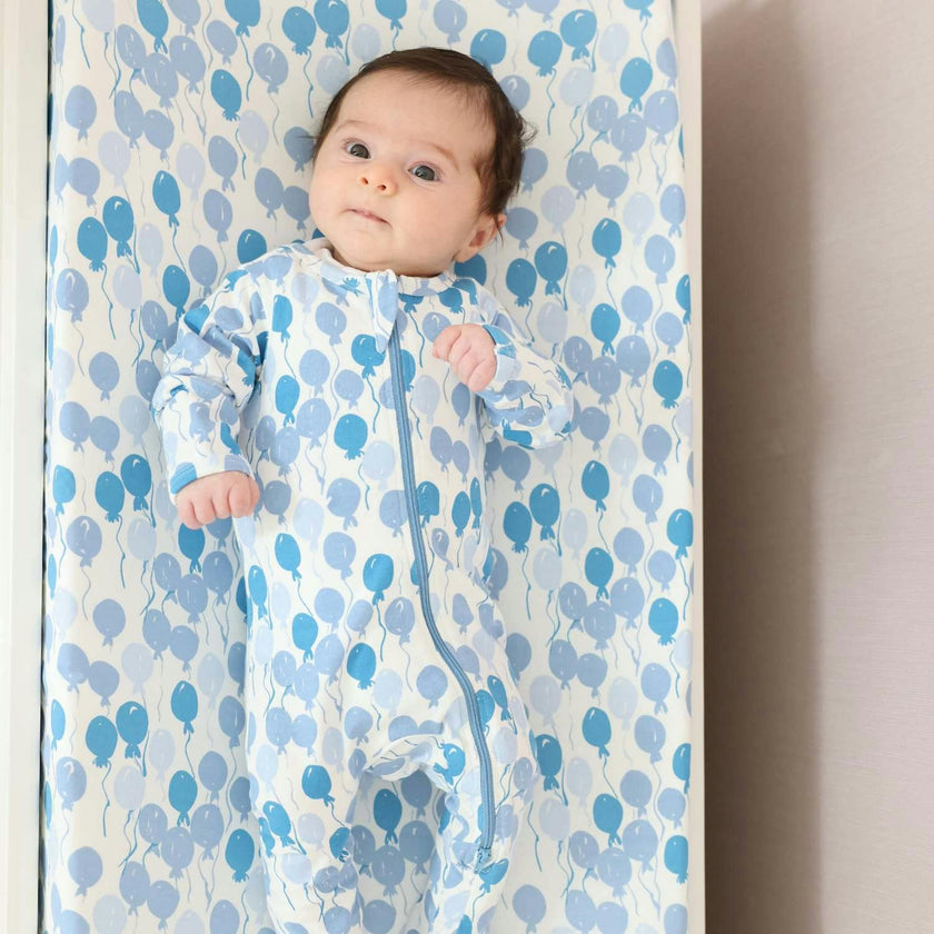 Baby's Print Zipper Footed Onesie