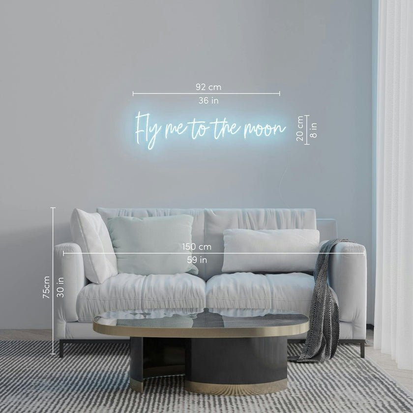 Fly me to the moon - LED neon sign