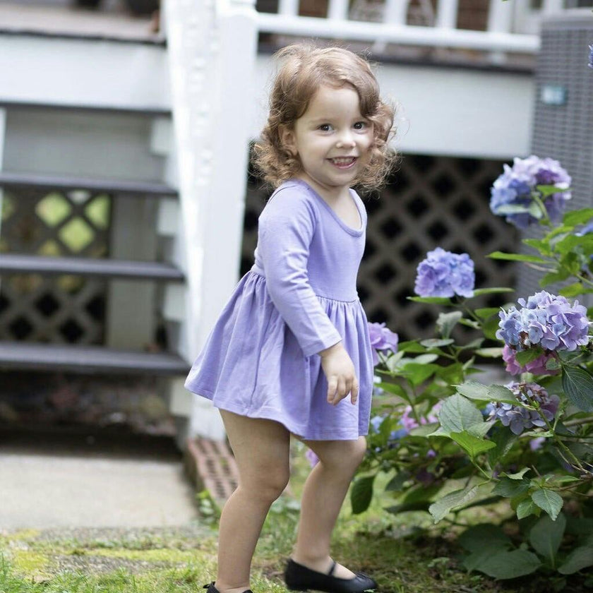 Long Sleeve Bubble Romper in Purple
