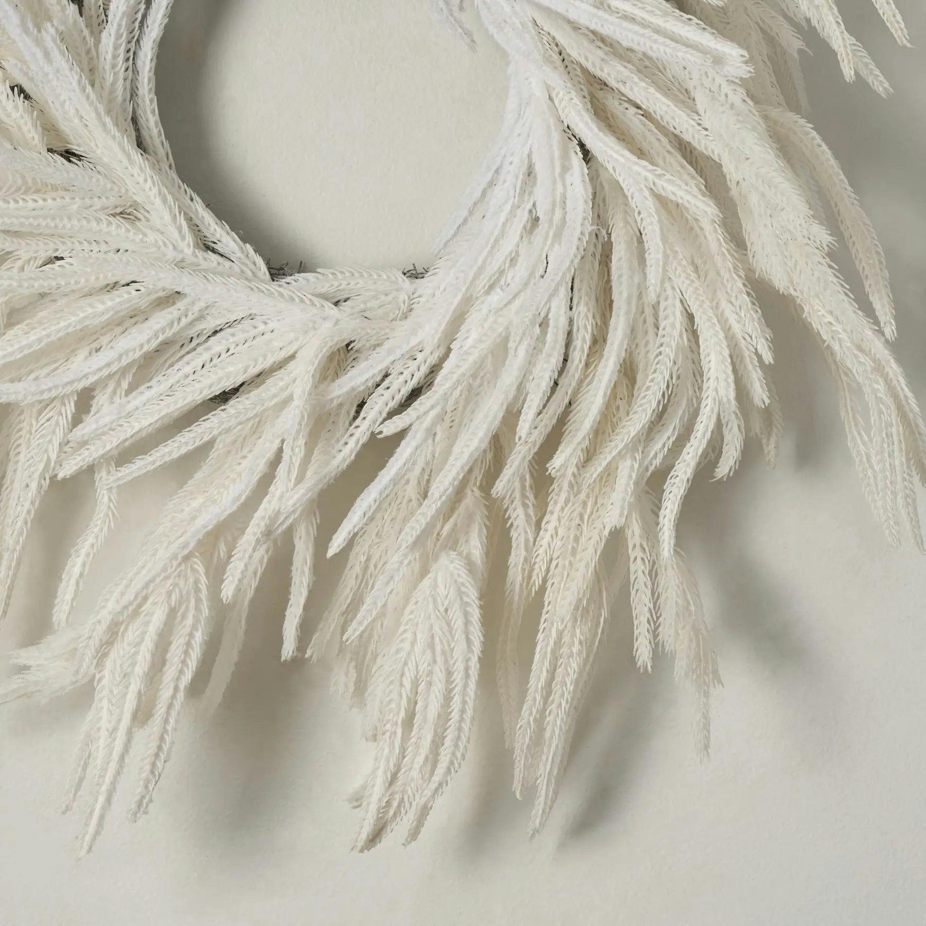 Norfolk Collection - Real Touch White Norfolk Pine Front Door Christmas Holiday Winter Wreath