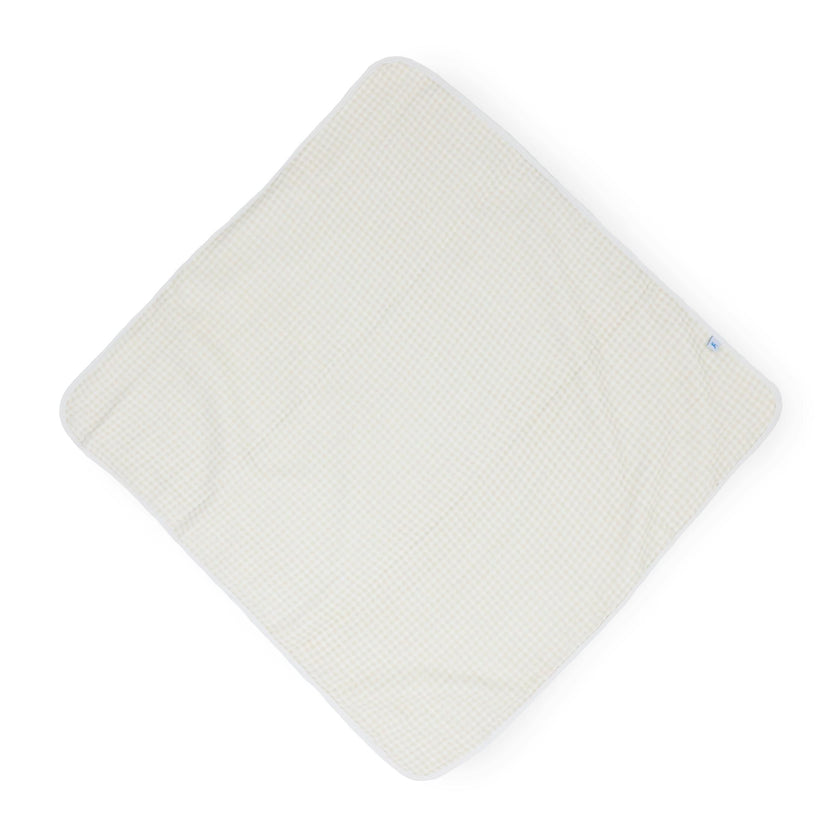 Infant Hooded Towel - Tan Gingham