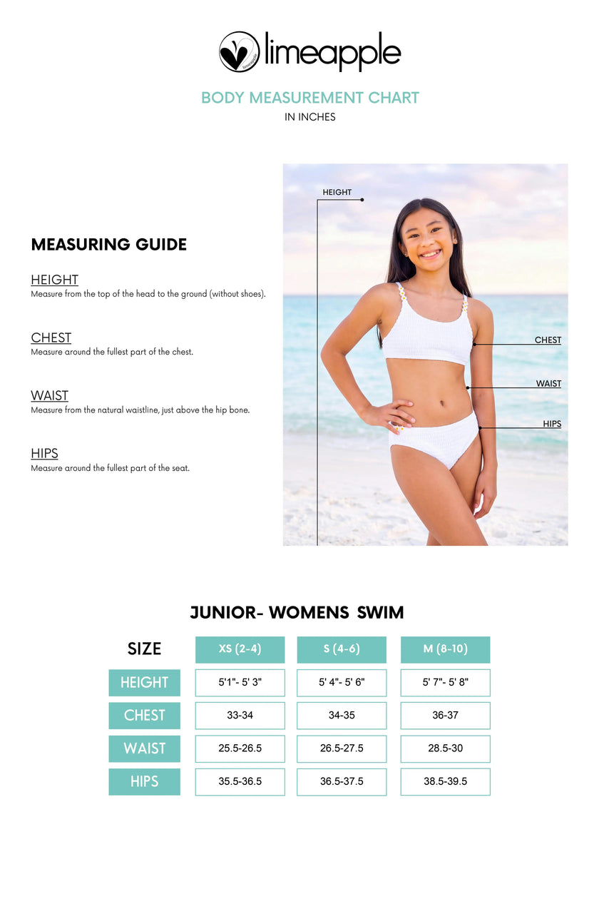 Kenzie Stripe Twist Knot Bikini - Juniors