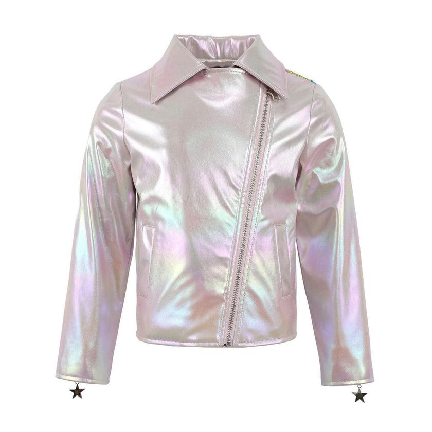 Rainbow Cloud Hologram Leather