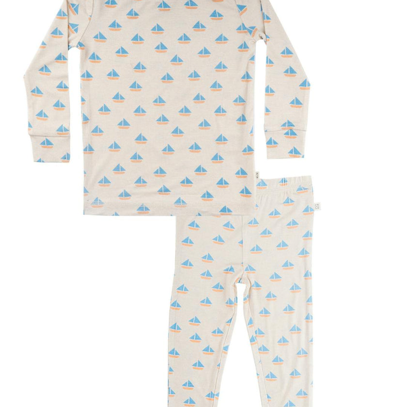 Modal Pajama Set in Sailboats