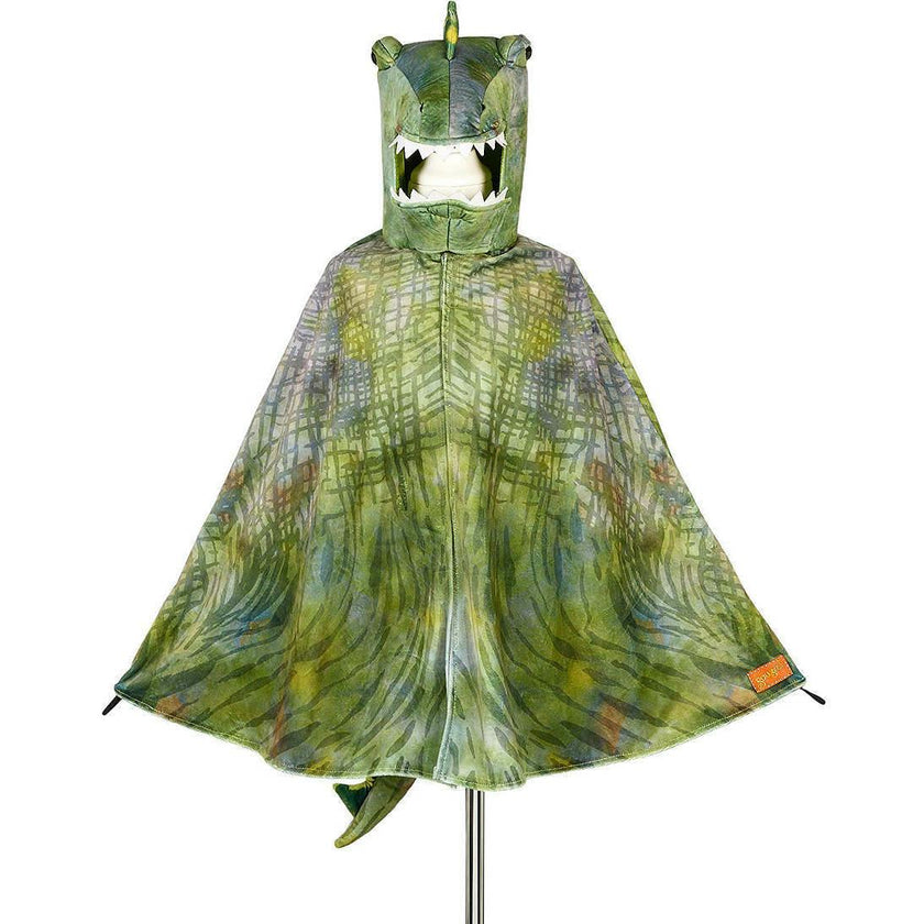 T Rex Green Cape (Sz 4-7 Yrs)
