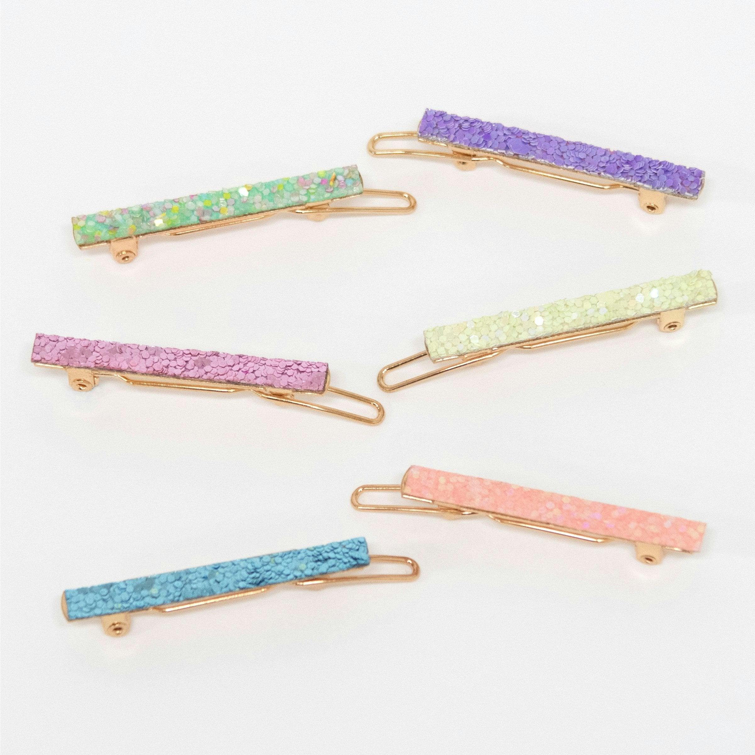 Archived Glitter Rainbow Hair Clips