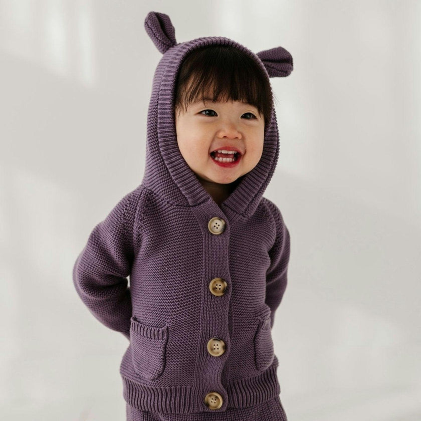 Knit Hoodie Misty Rose