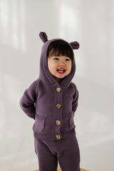 Knit Hoodie Misty Rose