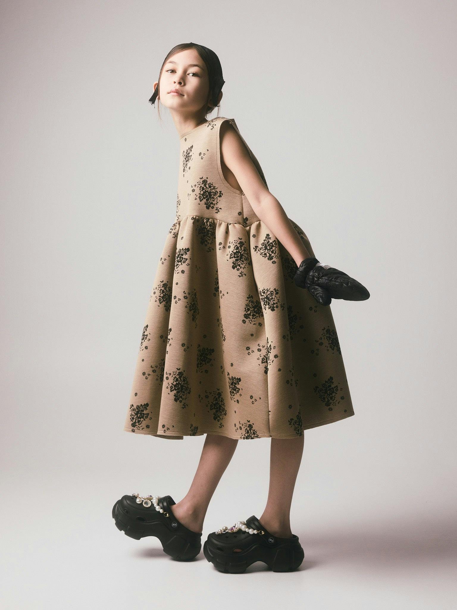 Rosa Dress Camel & Black