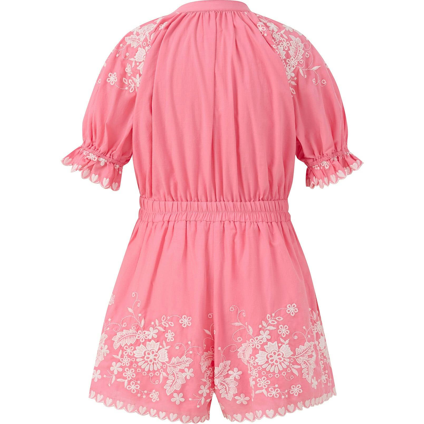 Selena Cotton Embroidered Romper