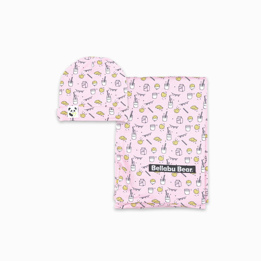 Milk & Cookies Original Bamboo Swaddle & Beanie Set