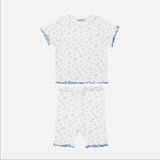 Berry Cotton PJ Set Blue Floral