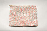 Rosebud Scatter Timeless Floral Ruffle Zipper Pouch