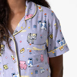 Minecraft Pixel Pals Bamboo Women's Pajama Short Set