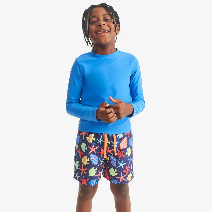 Kids swim trunk in under the sea