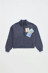 POSTCARD ZIPPER SWEATSHIRT GREY