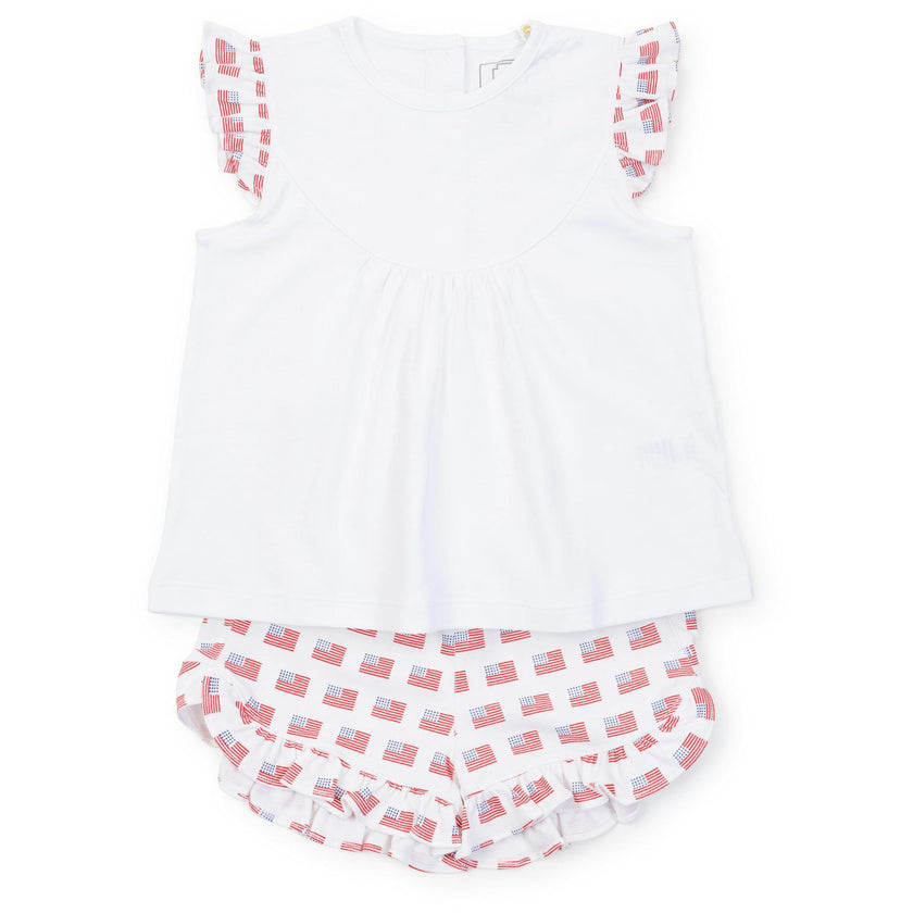 Ella Girls' Short Set American Flag