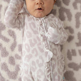 Laurel Leopard Footie Ruffled Zippered One Piece