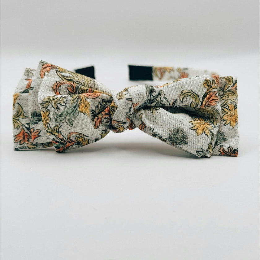 Three Little Bows Headband | Mustard Sage Bloom