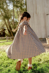 Mini Emery Dress in Chestnut Gingham
