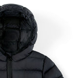 Black Down Quilted Hooded Puffer Jacket