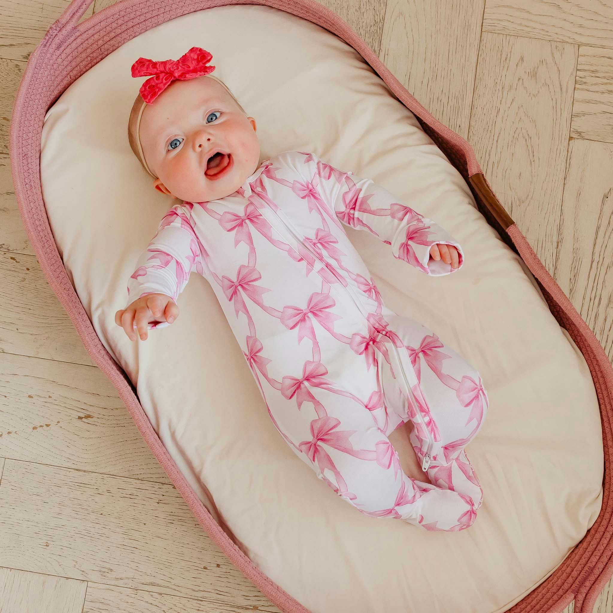 Bamboo Zip-Up Footie Pajama - Bow My Gosh