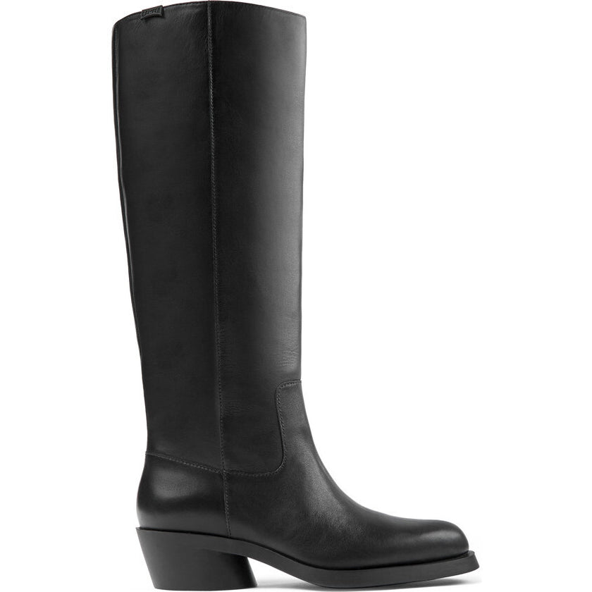 Women's Bonnie Leather Boots, Black