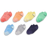 Kids space-dyed ankle sock 7-pack