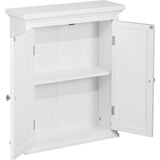 Glancy Wooden Wall Cabinet with Shutter Doors