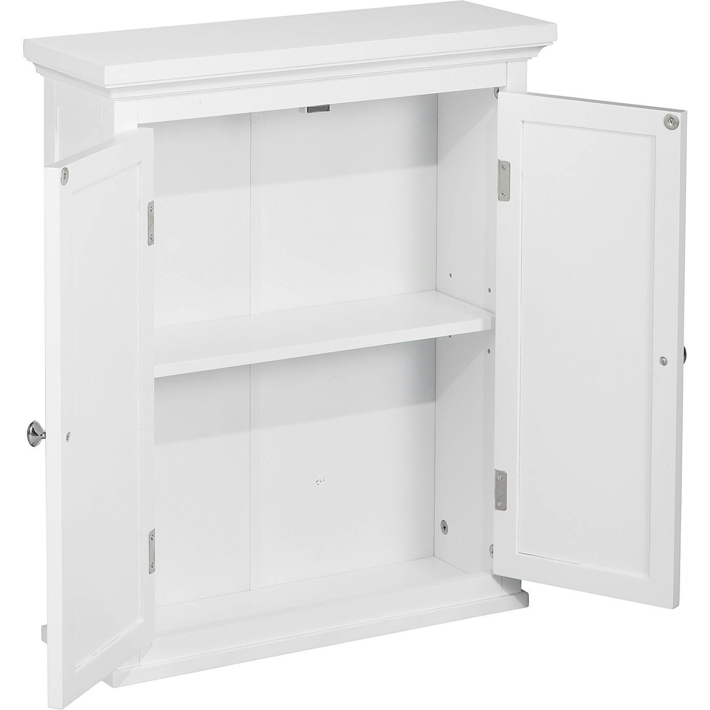 Glancy Wooden Wall Cabinet with Shutter Doors