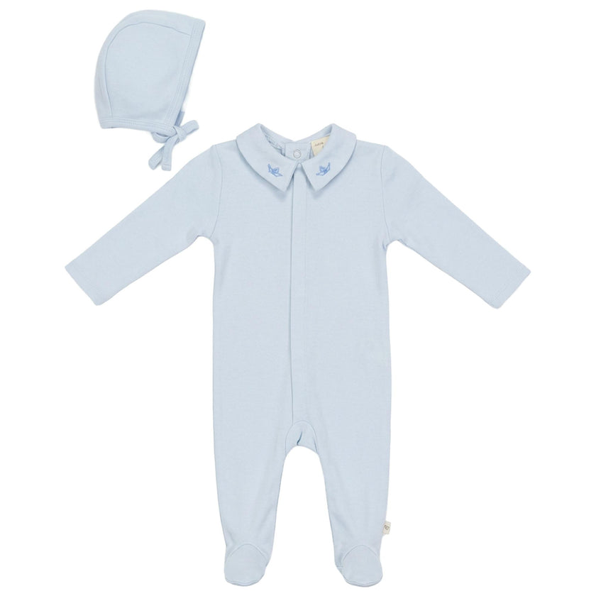 Fake front opening Onesie and Bonnet