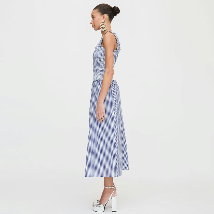 The Azalea Nap Top - Navy Gingham