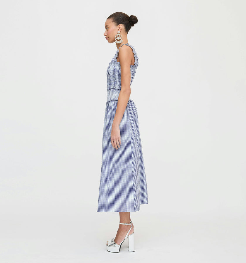 The Azalea Nap Top - Navy Gingham