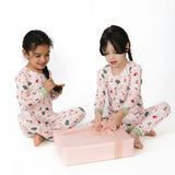 Christmas Dogs Pink - Bamboo - Long Sleeve Loungewear Set