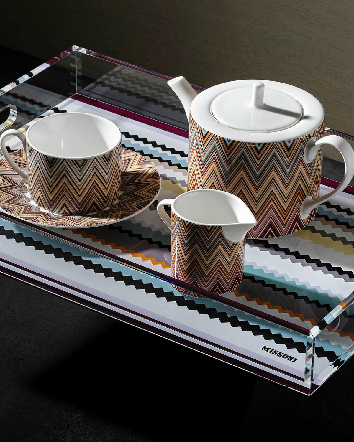 Tray Curt Vassoio Multicolor Medium Tray 9.8 X 13.8 In