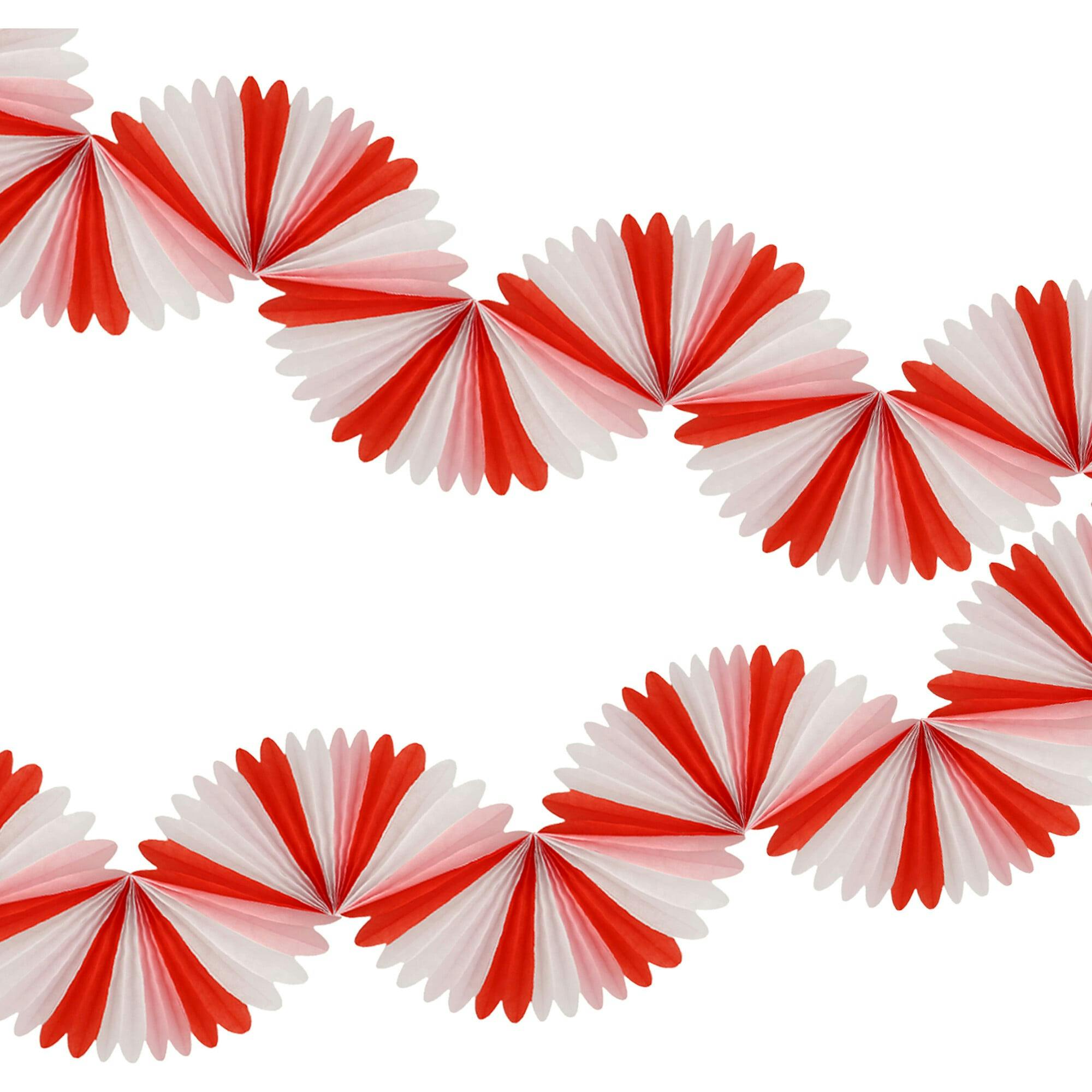 Candy Cane Stripe Honeycomb Garland