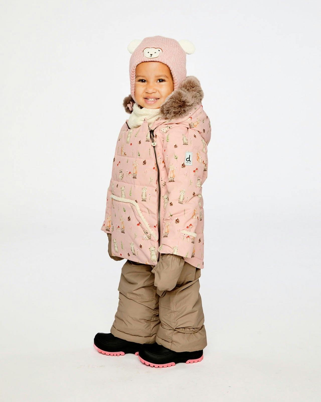 Baby Two Piece Snowsuit Pink Animal Print