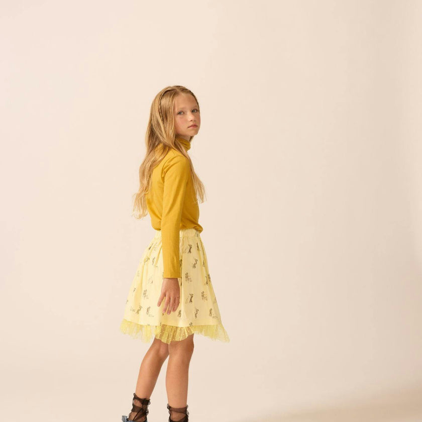 Essential Turtleneck in Melody Mustard