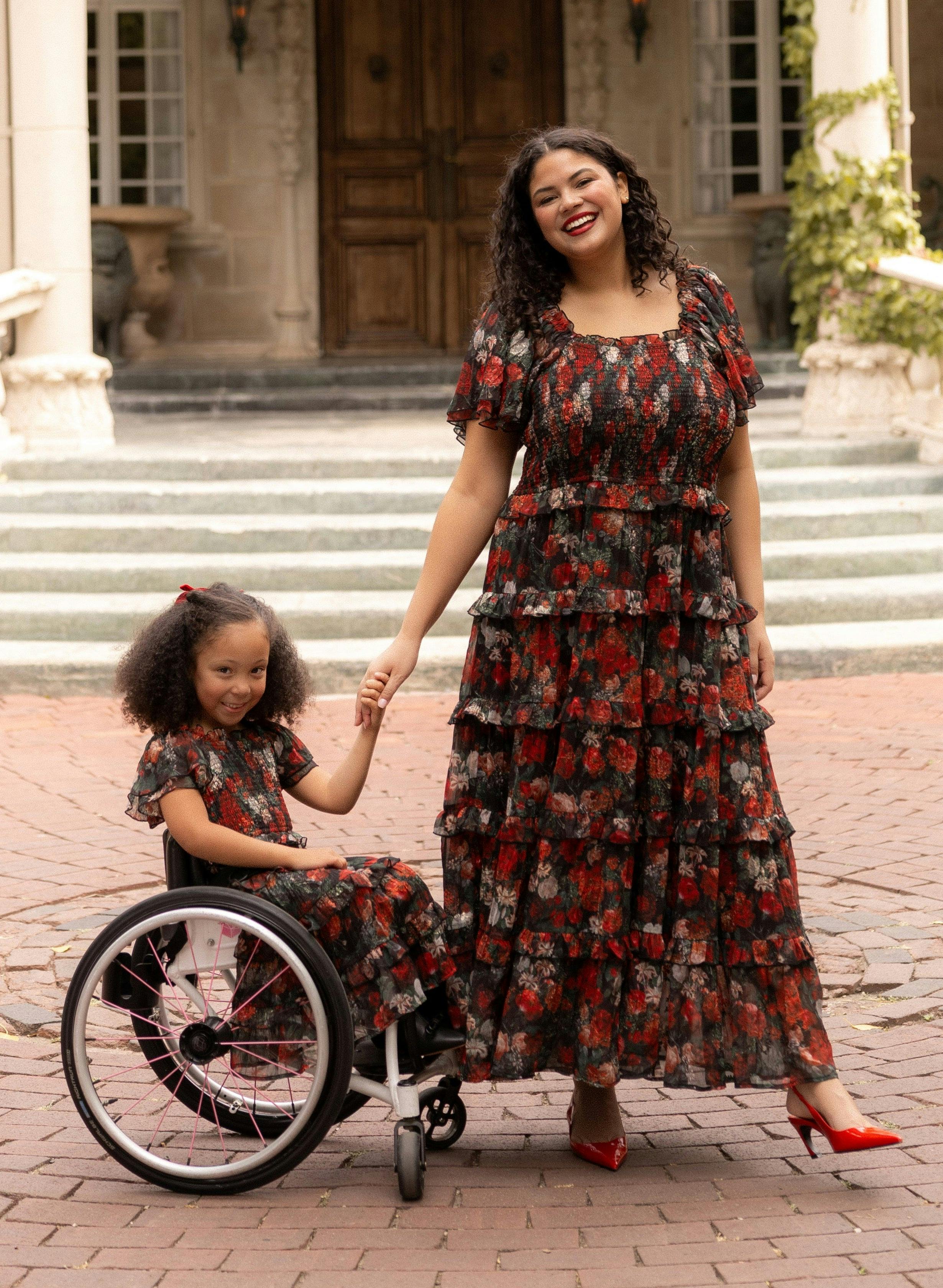 Mini Winnie Dress in Midnight Roses