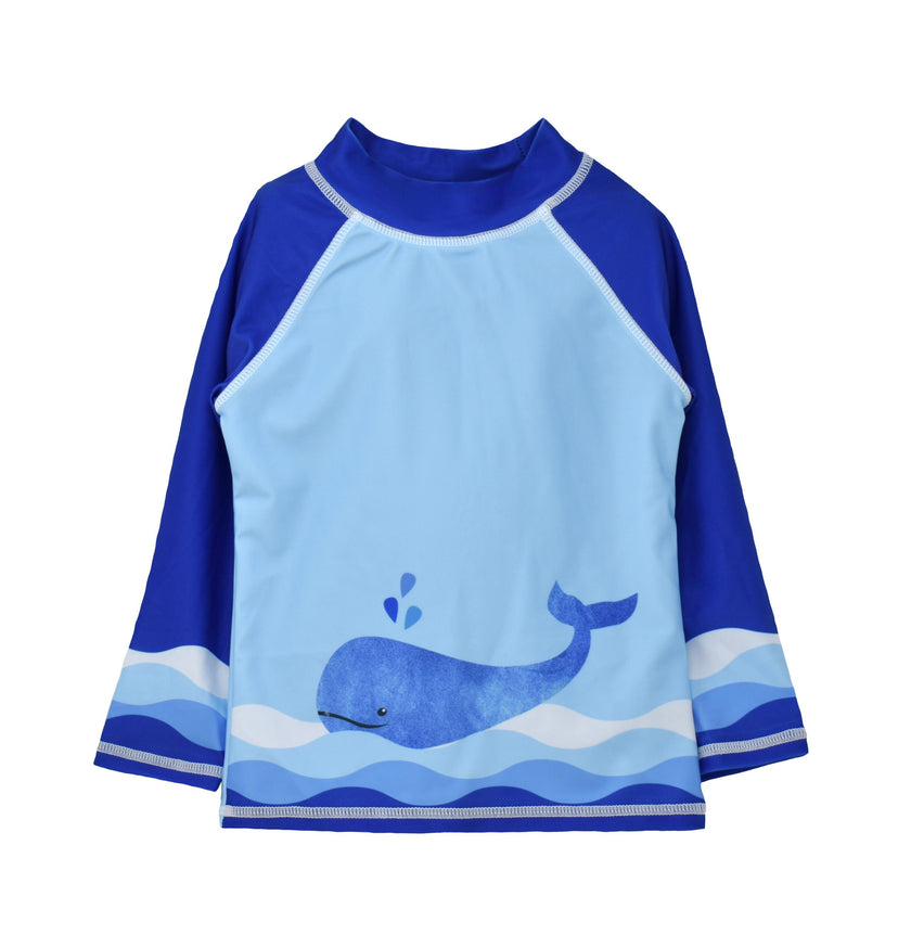 UPF 50+ Graphic Rash Guard Swim Top - F