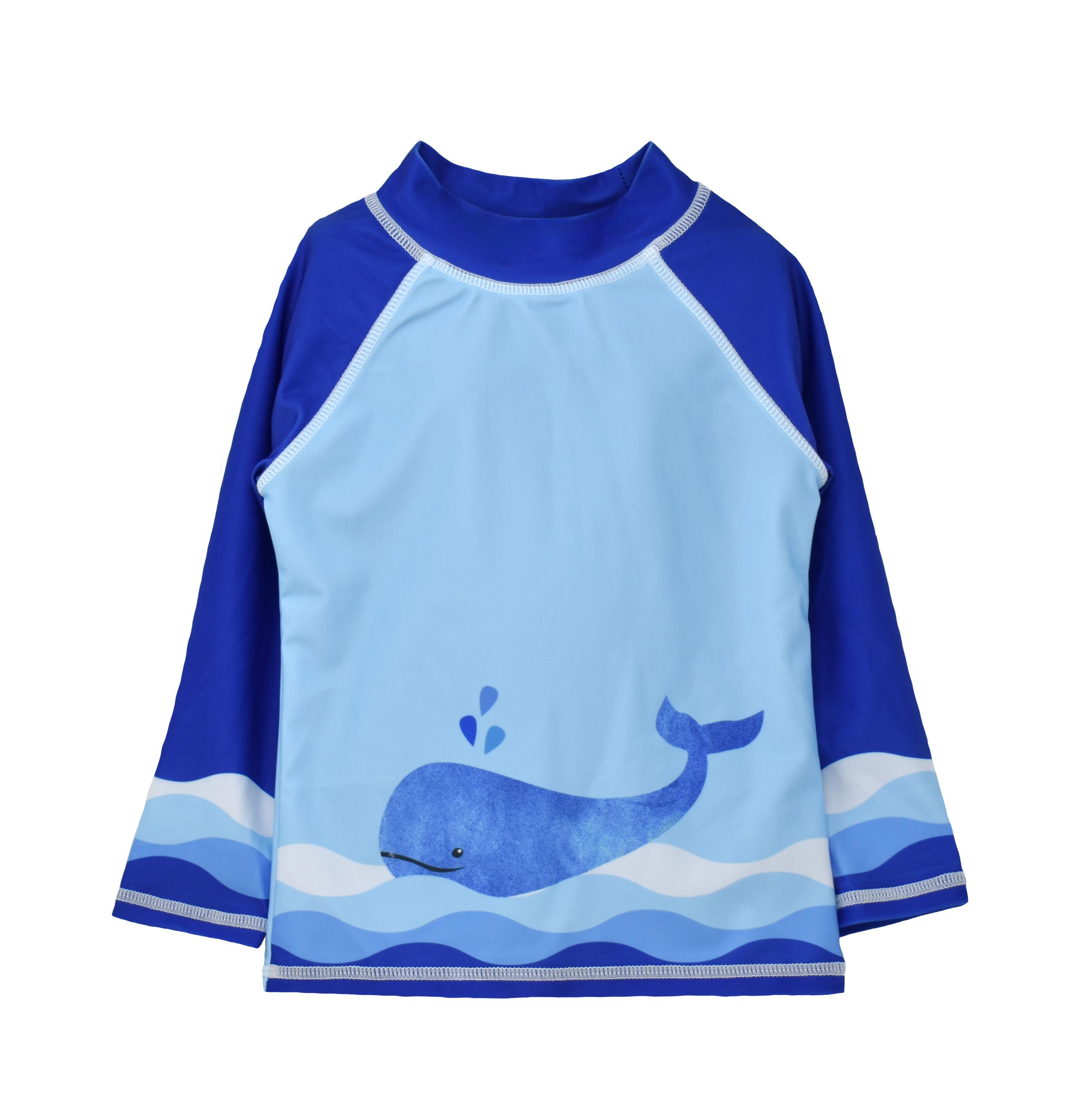UPF 50+ Graphic Rash Guard Swim Top - F