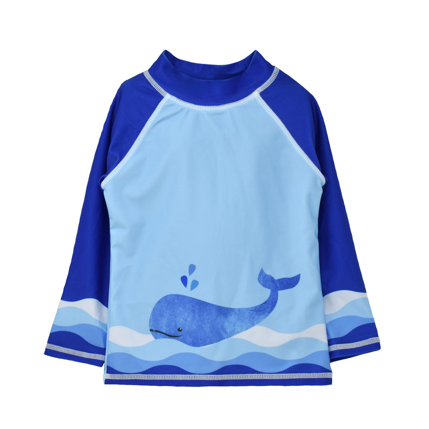 UPF 50+ Graphic Rash Guard Swim Top - F