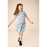 Short Sleeve Twirl Dress, Multi