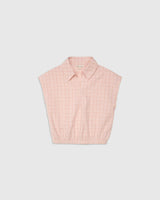 Organic Summer Top in Pink Plaid