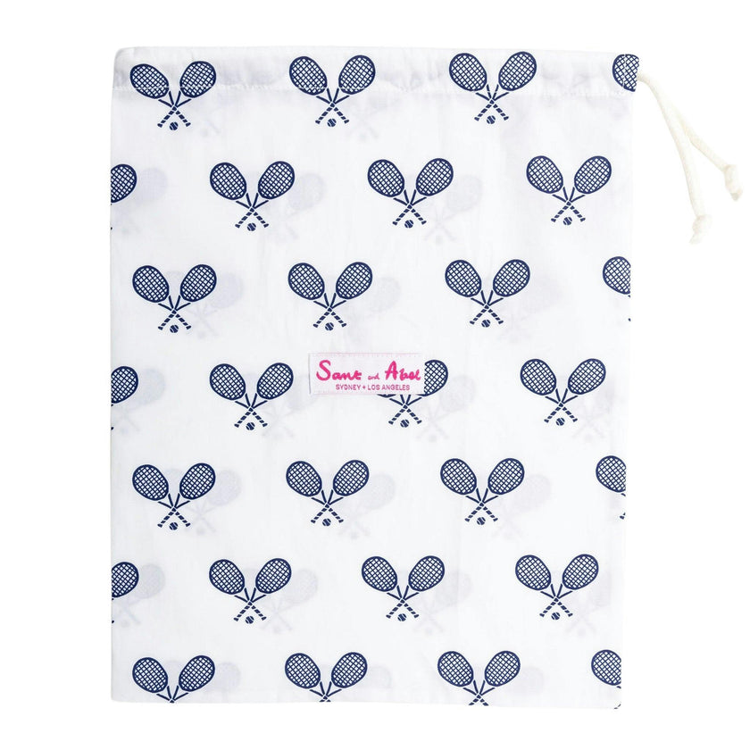 Women's Tennis Navy Short PJ Set - Organic Cotton Poplin