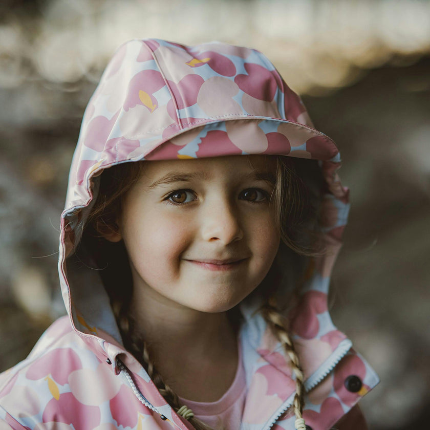 Recycled Waterproof Raincoat, Pink